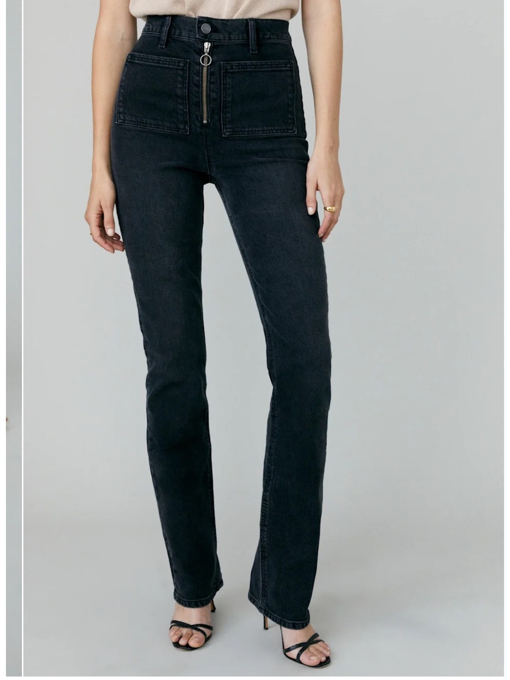 Reformation| NWT Peyton Zip Ultra High Rise Bootcut Jeans